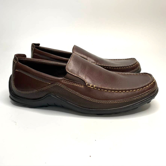 Cole Haan Tucker Men's Venetian Slip-On Loafers Dark Brown Flex Rubber Sole 10 M - Picture 1 of 9